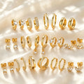 Gold Zircon Earrings Lightweight Huggie — Swuffy