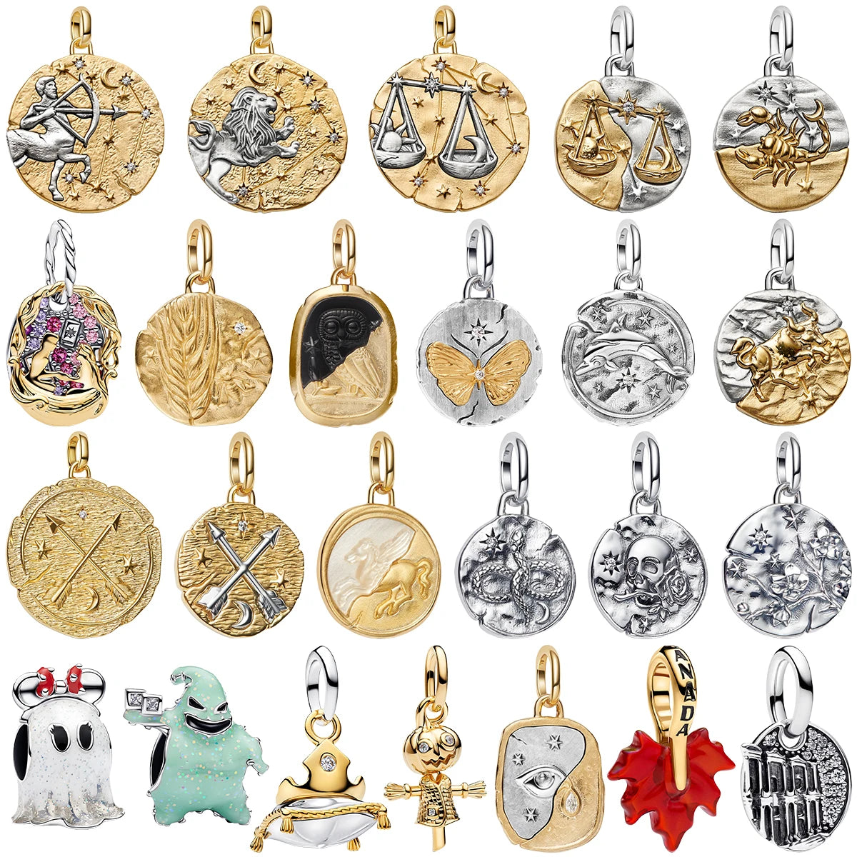 Silver Vintage Charms Zodiac Medallion — Swuffy