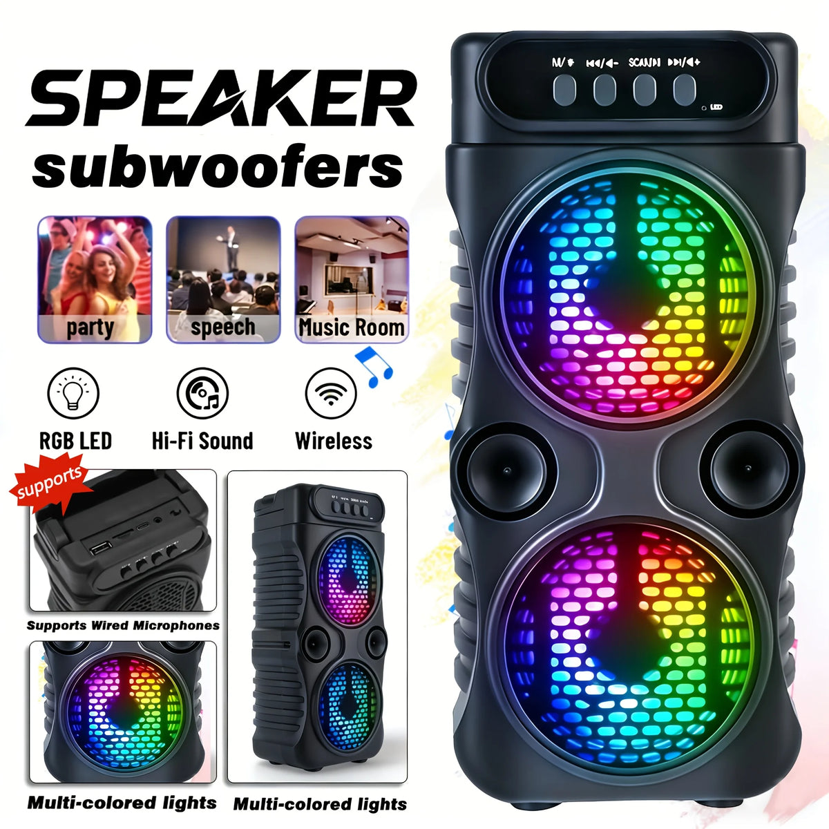 Wireless Bluetooth Speaker Mode Lights — Swuffy
