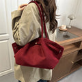 Vintage Suede Shoulder Bag Minimalist — Swuffy