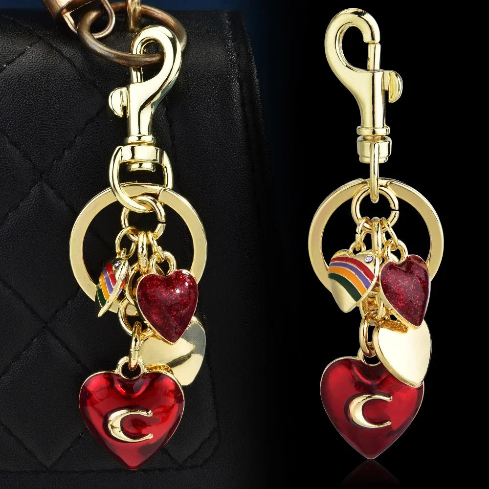 Aesthetic Charm Keychain Gold Enamel — Swuffy