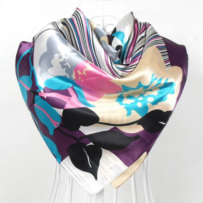 Elegent Large Square Silk Scarf — Swuffy