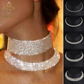 Treazy Diamante Rhinestone Choker Necklace — Swuffy