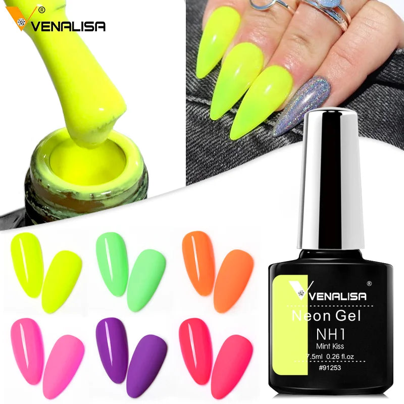 Venalisa Neon Gel Nail Art — Swuffy