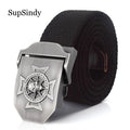 Supsindy Canvas Belt Cross Skull — Swuffy