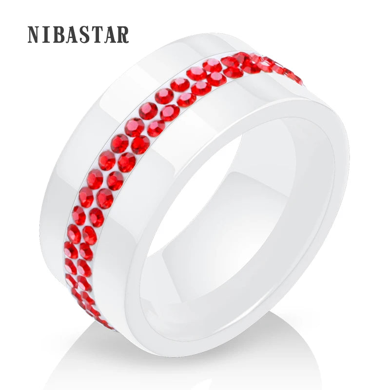Wide White Red Crystal Ceramic — Swuffy