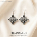 Drop Earrings Marcasite Star Flower — Swuffy