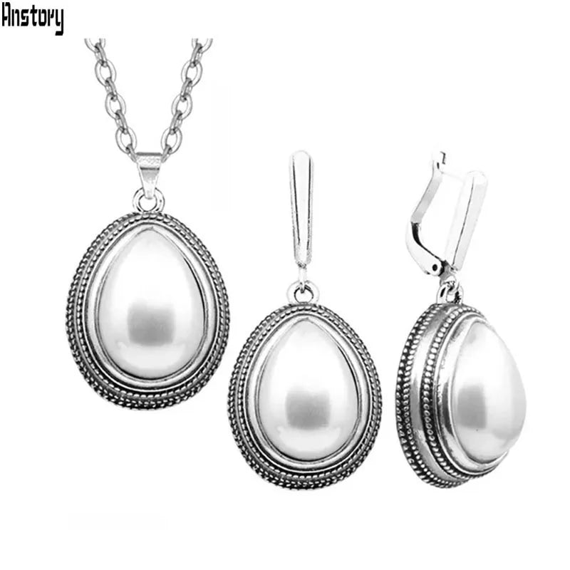 Water Drop Pendant Pearl Jewelry — Swuffy