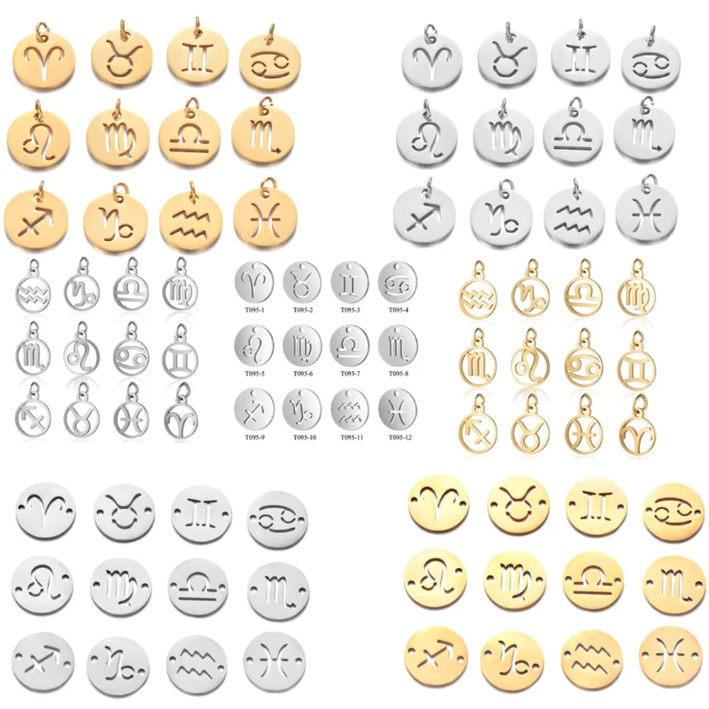 Stainless Steel Mixed Zodiac Charms — Swuffy