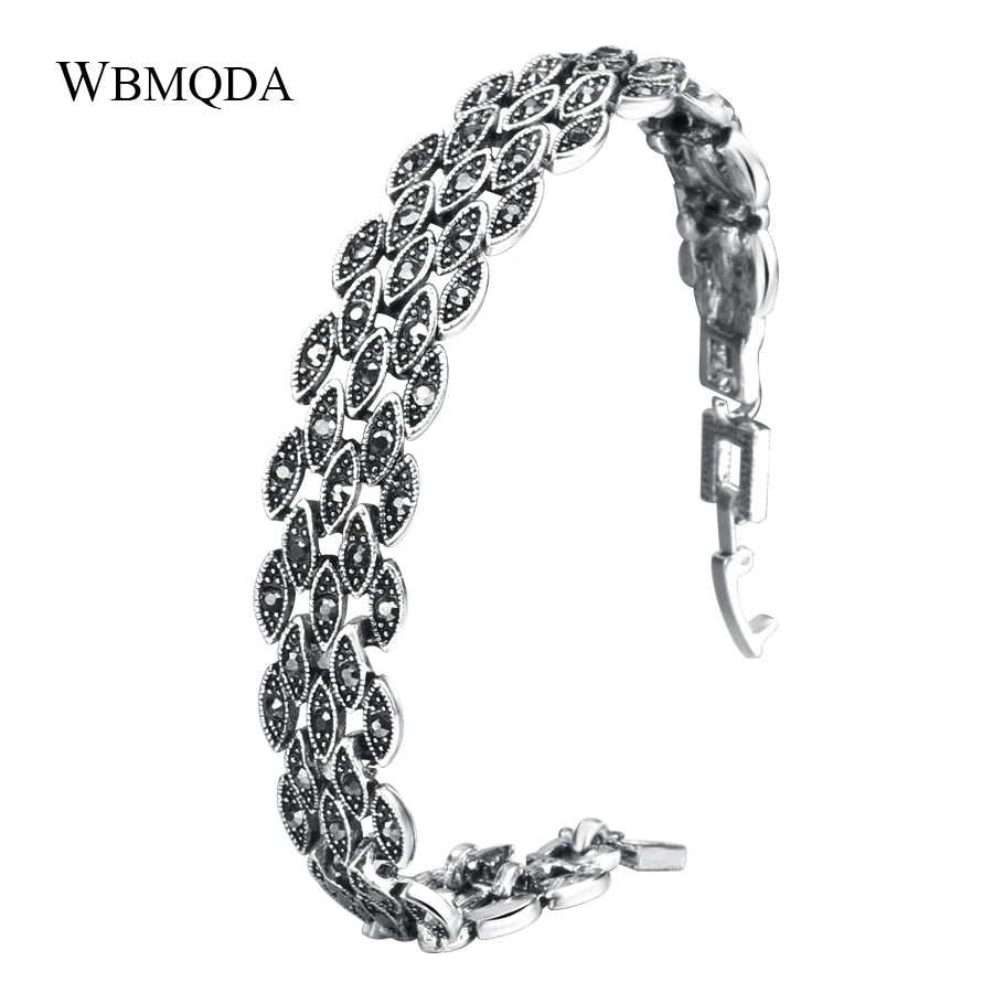 Vintage Black Crystal Eyes Bracelets — Swuffy