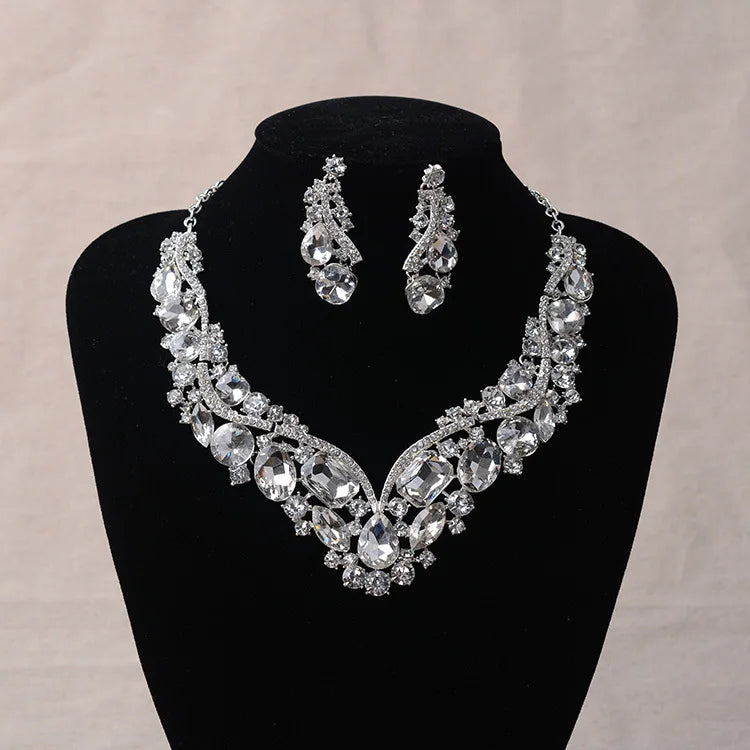 Rhinestone Wedding Jewelry Sets Earrings — Swuffy