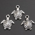 Silver Zinc Alloy Turtle Charms — Swuffy