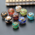 Lampwork Glass Beads Gold Stripes — Swuffy