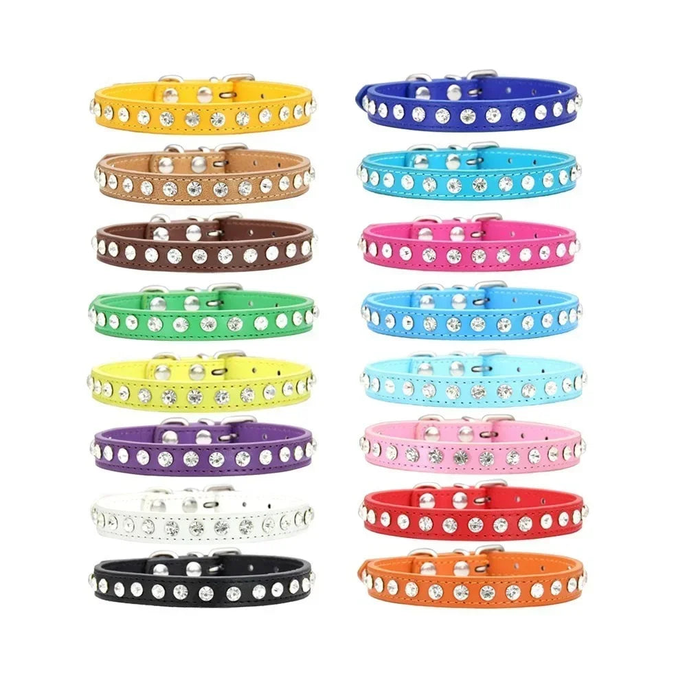 Personalized Rhinestones Dog Collar Colors — Swuffy