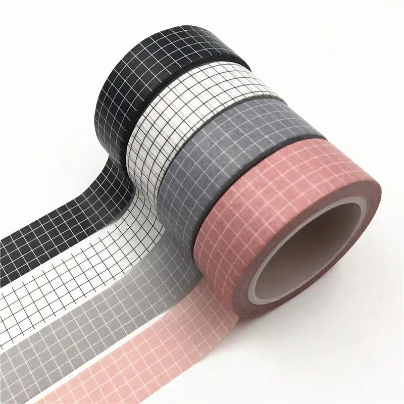 Black White Grid Washi Tape — Swuffy
