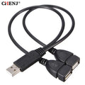 USB Male Dual Female Jack — Swuffy