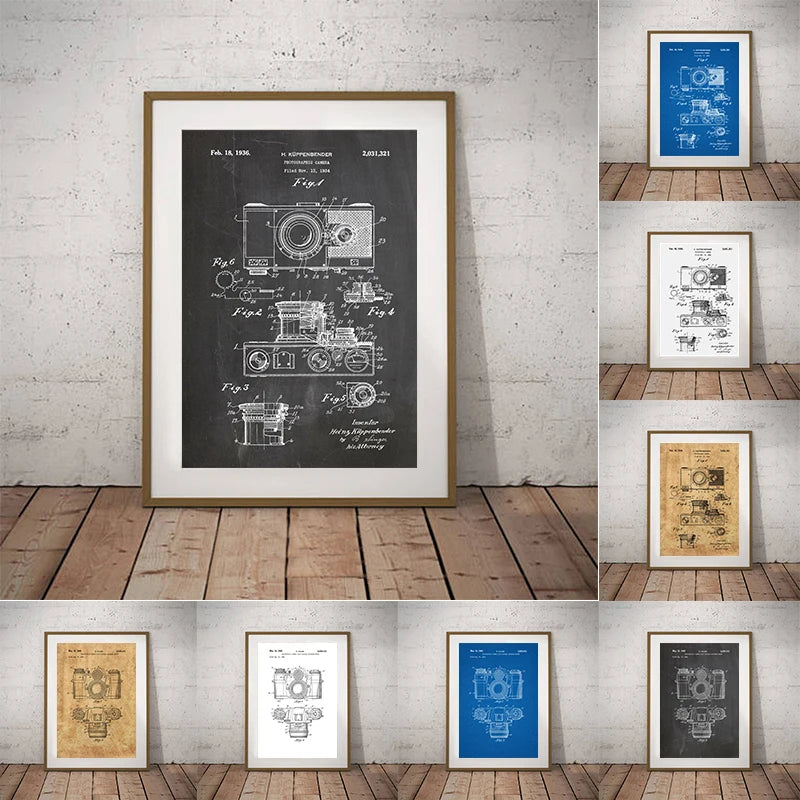Camera Patent Vintage Poster Canvas — Swuffy