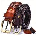 Braided Belt Woven Belt Leather — Swuffy