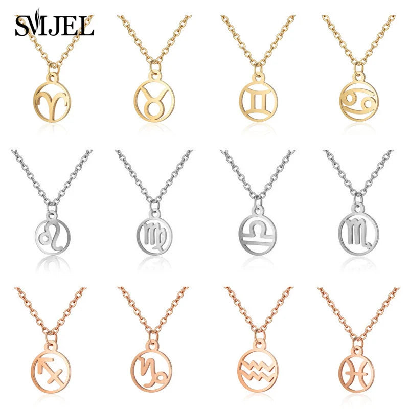 Smjel Stainless Steel Zodiac Pendant — Swuffy