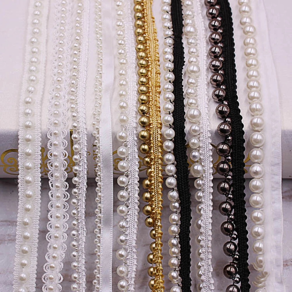 Yard White Black Pearl Bead — Swuffy
