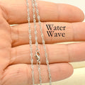 Sparkling Waterwave Necklace Stainless Steel — Swuffy