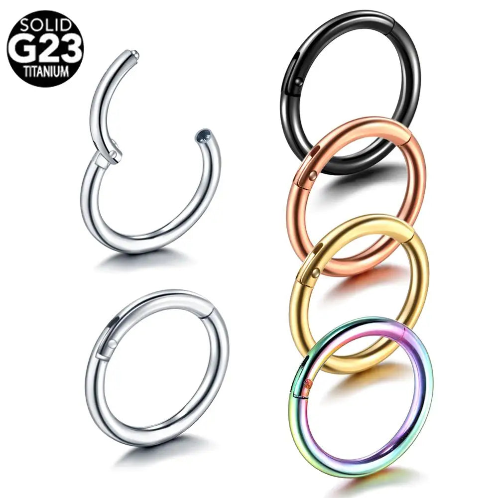 Titanium Hinged Septum Clicker Ring — Swuffy