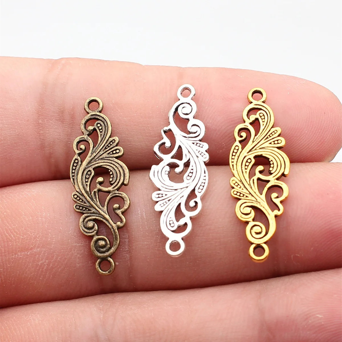 Wysiwyg Flower Clouds Connector Charms — Swuffy