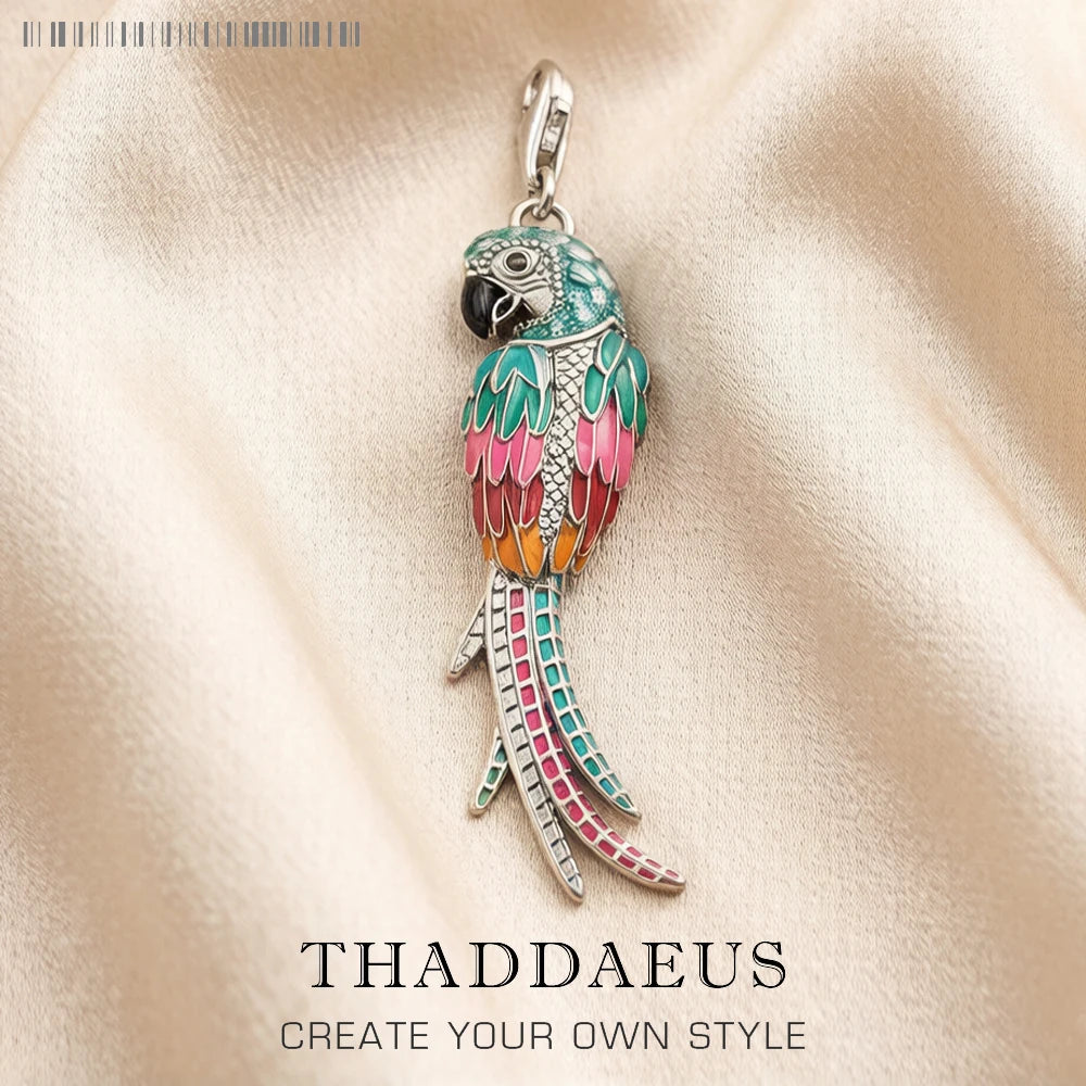 Solid Sterling Silver Parrot Pendant — Swuffy