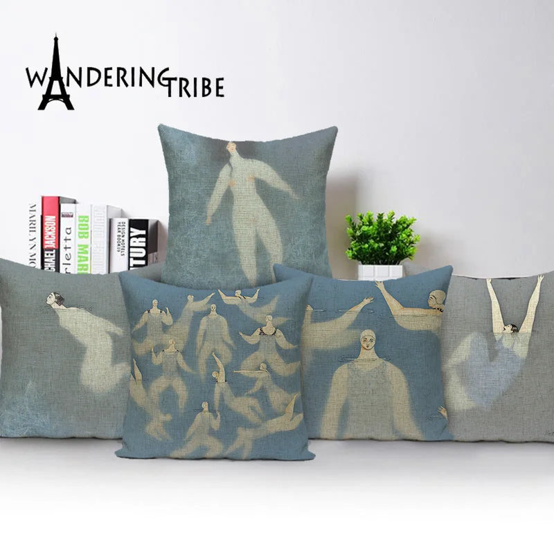 Abstract Cushion Cases Portrait Decorative — Swuffy