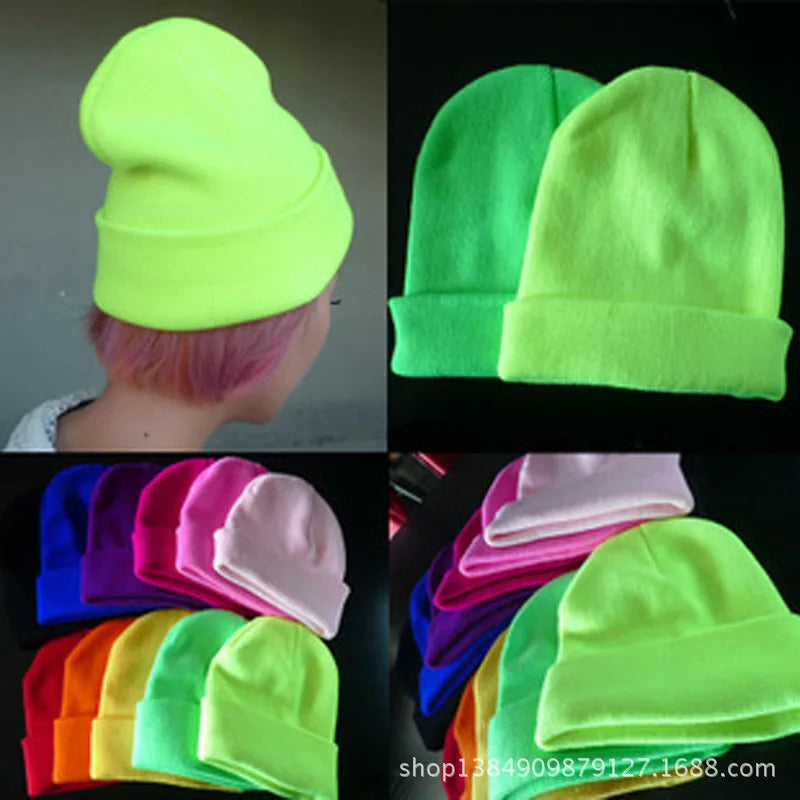 Colors Knitted Neon Beanie Girls — Swuffy