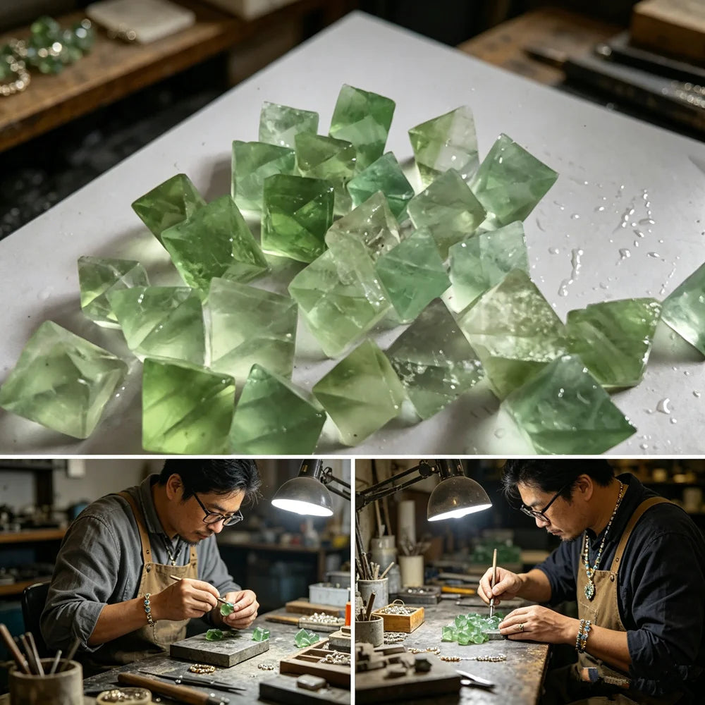 Natural Crystal Fluorite Octahedron Crude — Swuffy