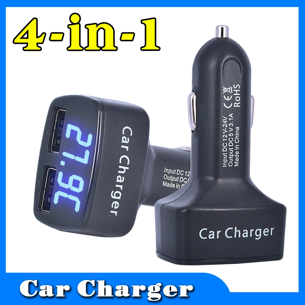 Multifunction Car Charger Dual USB — Swuffy