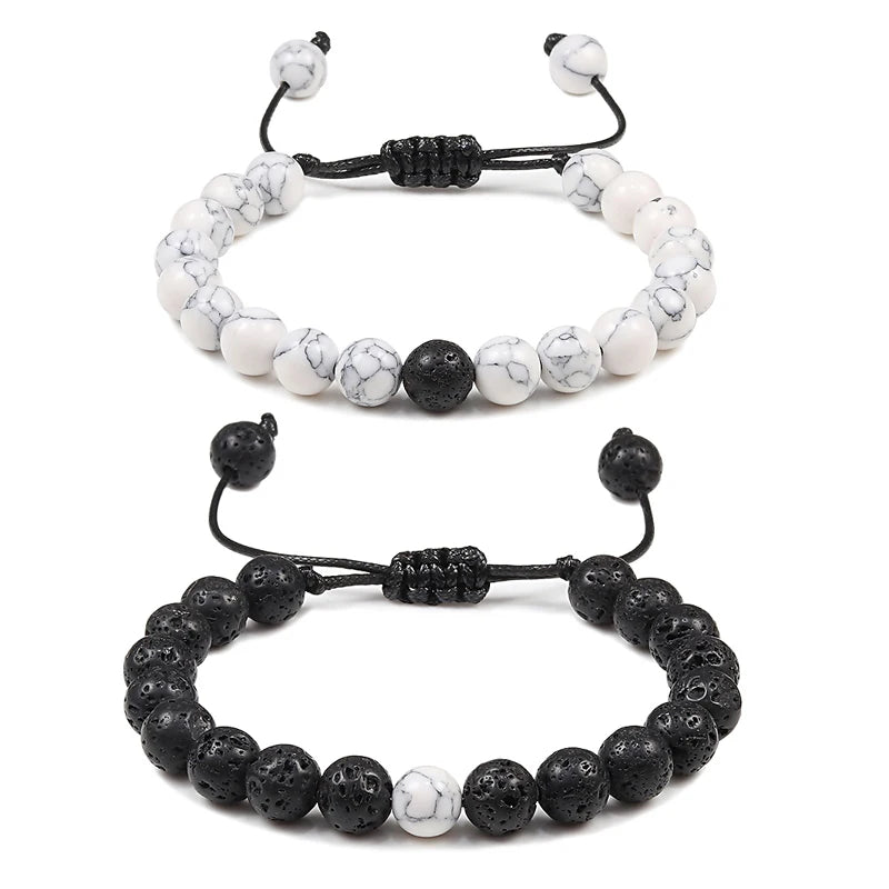 Adjustable Couples Distance Beaded Bracelets — Swuffy