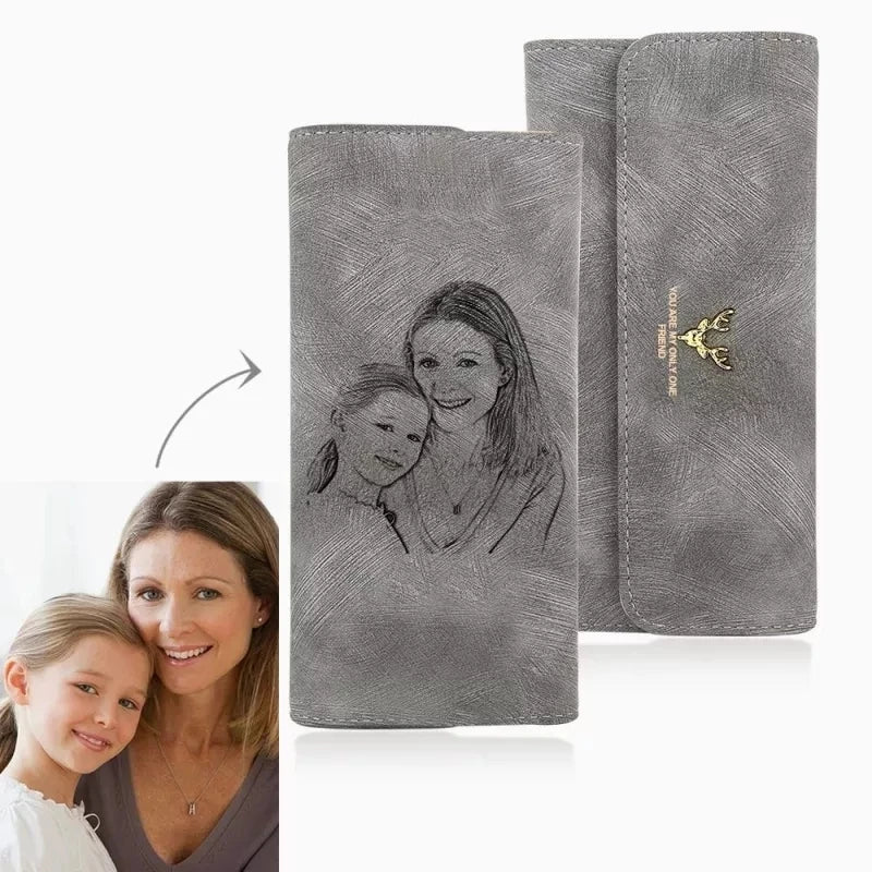Nuvora Custom Picture Engraving Wallet Women S Photos — Nuvora