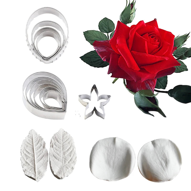 Styles Rose&leaf Veiner Silicone Molds — Swuffy