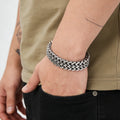 Punk Bracelet Titanium Steel Silver — Swuffy