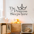 Princess Sleeps Here Wall Sticker — Swuffy