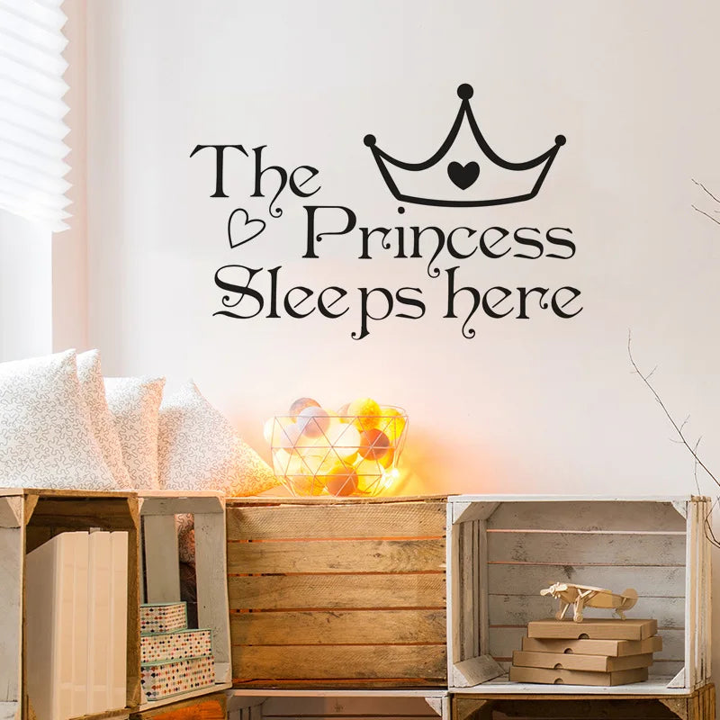 Princess Sleeps Here Wall Sticker — Swuffy