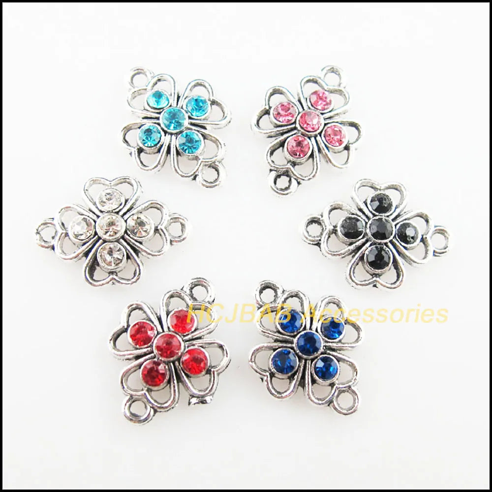 Mixed Crystal Charms Tibetan Silver — Swuffy