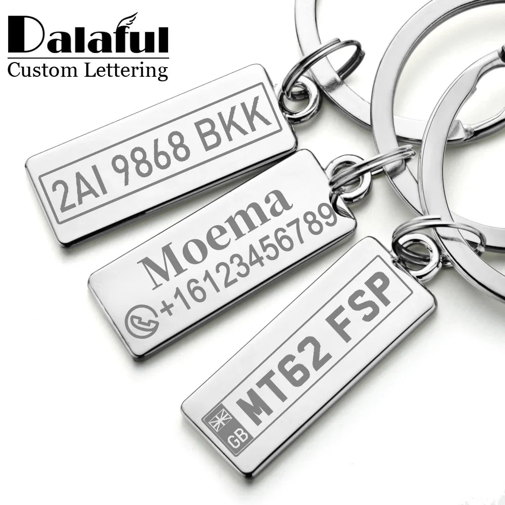 Personalized Keyrings Custom Car Number — Swuffy