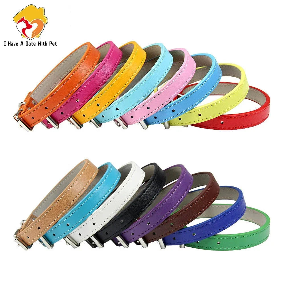 Soft Leather Solid Dog Collar — Swuffy