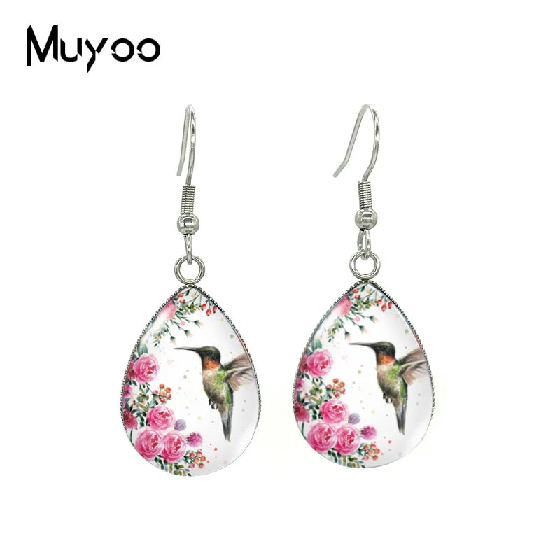 Hummingbird Earring Tear Drop Earring — Swuffy