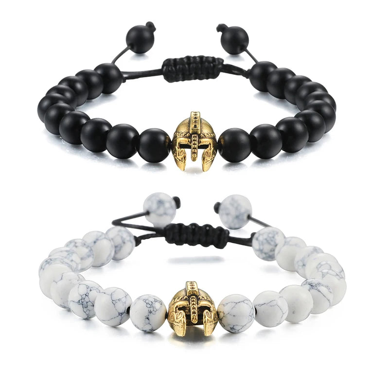 Charm Bracelet Spartan Helmet Natural — Swuffy