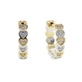 Small Cz Heart Hoop Earring — Swuffy