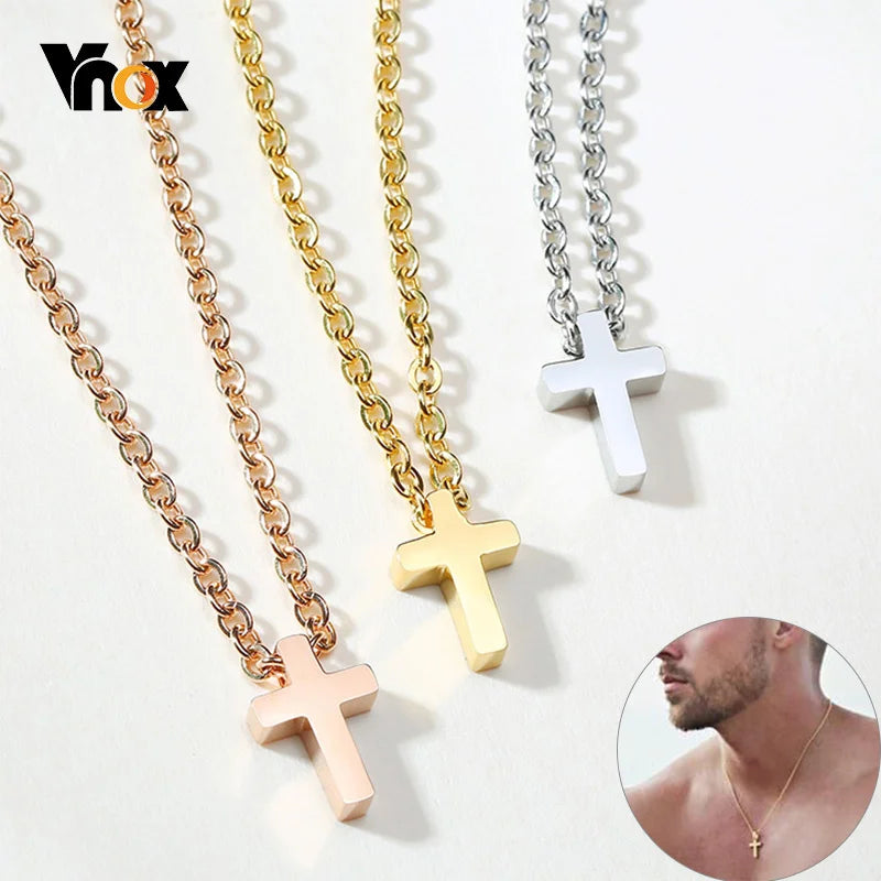 Small Cross Pendant Necklace — Swuffy
