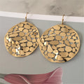 Chic Round Disk Drop Earrings — Swuffy