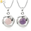 Csja Natural Stone Pendant Necklace — Swuffy
